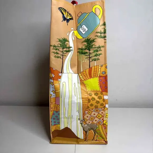 LOT 4x Trader Joe’s Georgia Peach State GA Stone Fruit Flower Tote Bag Reusable! - Picture 10 of 13